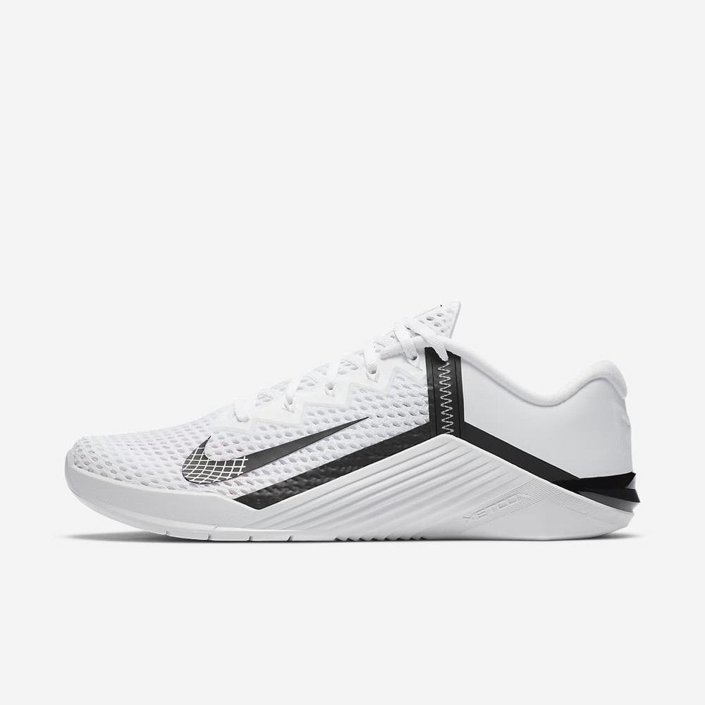 Chaussure De Crossfit Nike Metcon 6 Blanche 2019-358 White/Black Homme | RQV-97619375